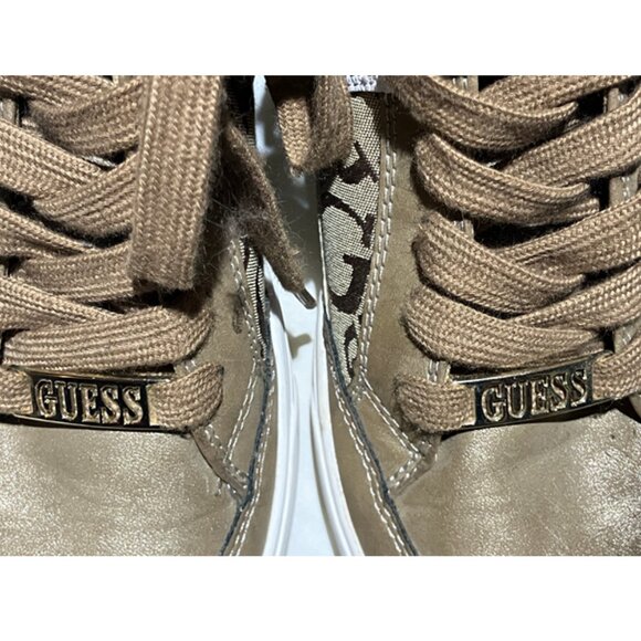 Guess Sneakers for Women, Golden High Top - Picture 5 of 10